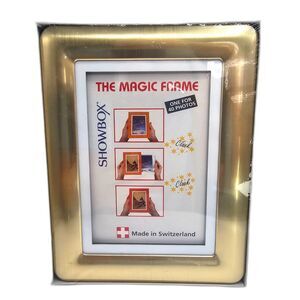 Showbox "The Magic Frame" Gold-Tone 4 x 6 Photo Frame Holds 40 Photos NEW